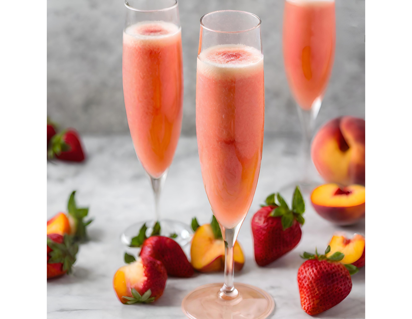 Strawberry Peach Bellini